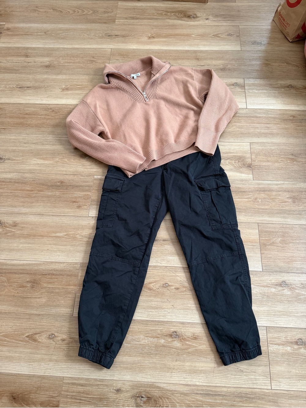 Fashion Nova Cropped Zip Hoodie in Warm Camel